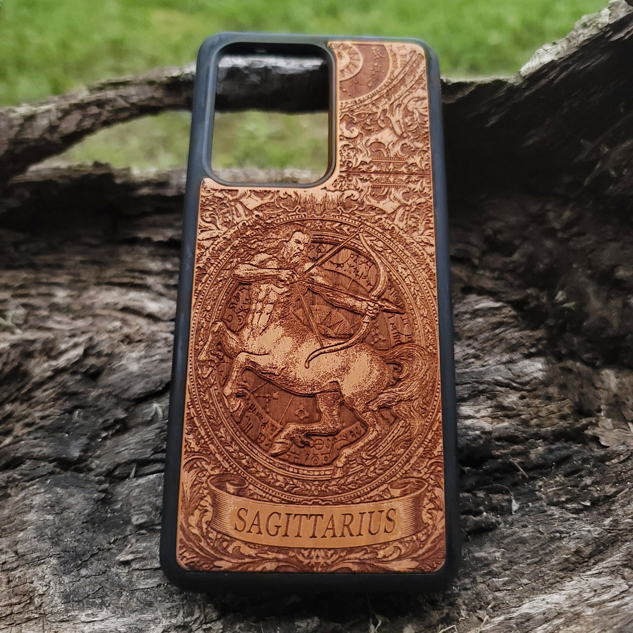 Handcrafted Sagittarius star sign phone case for astrology lovers