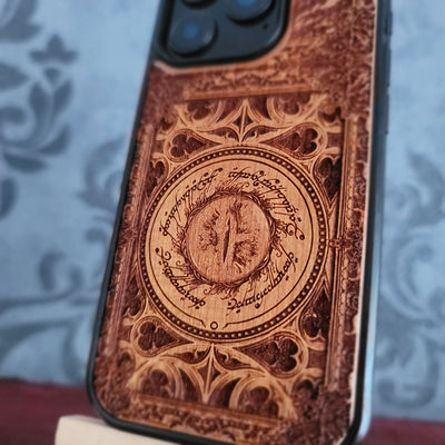 Sauron Eye LOTR - Gothic Pattern - Wood Phone Case