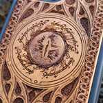 Load image into Gallery viewer, iPhone &amp; Samsung Galaxy Wood Phone Case - LOTR Sauron Eye Gothic Pattern
