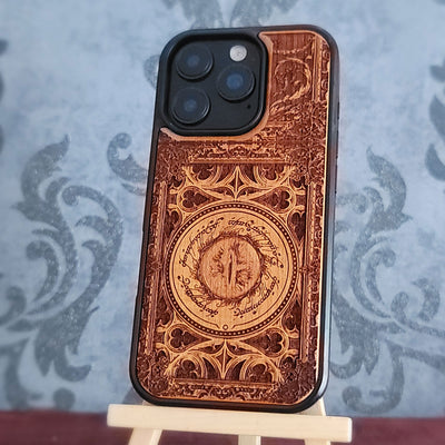 Sauron Eye LOTR - Gothic Pattern - Wood Phone Case