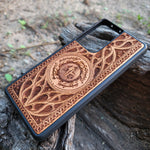 Load image into Gallery viewer, iPhone &amp; Samsung Galaxy Wood Phone Case - LOTR Sauron Eye Gothic Pattern
