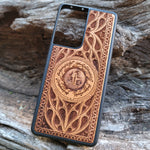 Load image into Gallery viewer, iPhone &amp; Samsung Galaxy Wood Phone Case - LOTR Sauron Eye Gothic Pattern
