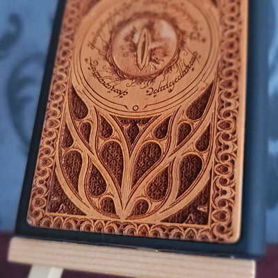 Sauron Eye LOTR Wood Phone Case - Gothic Pattern Design