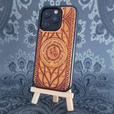 sauron eye wood phone case lotr for iphone and samsung galaxy 