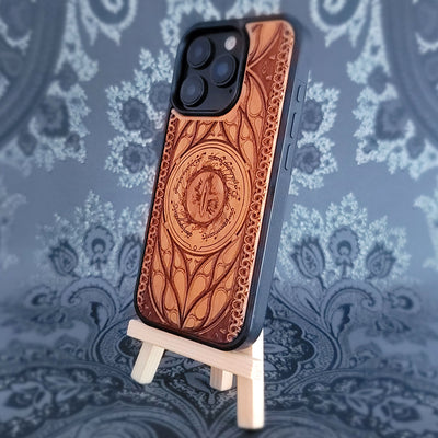 sauron eye wood phone case lotr for iphone and samsung galaxy 