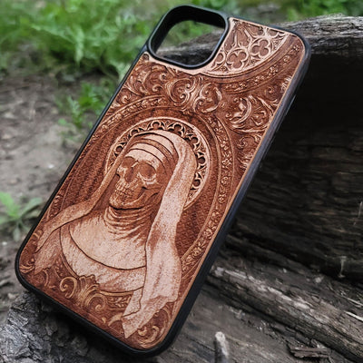 Handcrafted gothic nun phone cover Galaxy S iPhone