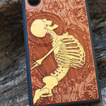 Load image into Gallery viewer, iPhone &amp; Samsung Galaxy Wood Phone Case - Skeleton &quot;Stumble&quot; Hand Painted
