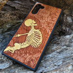 Load image into Gallery viewer, iPhone &amp; Samsung Galaxy Wood Phone Case - Skeleton &quot;Stumble&quot; Hand Painted
