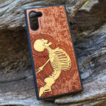 Load image into Gallery viewer, iPhone &amp; Samsung Galaxy Wood Phone Case - Skeleton &quot;Stumble&quot; Hand Painted
