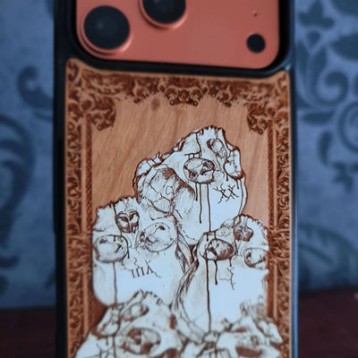 iPhone & Samsung Galaxy Wood Phone Case -Artwork "The Pile" Hand Painted