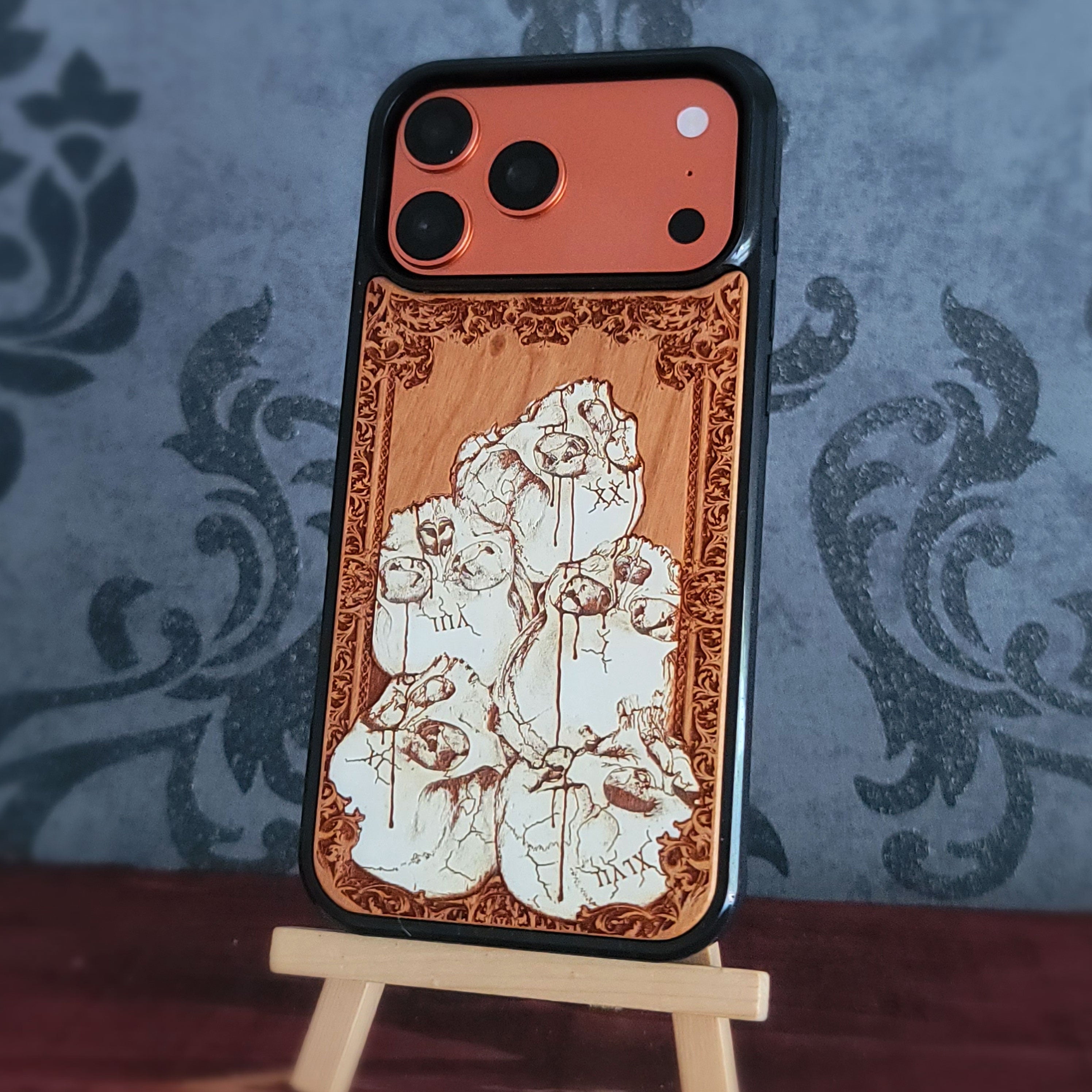 iPhone & Samsung Galaxy Wood Phone Case -Artwork "The Pile" Hand Painted
