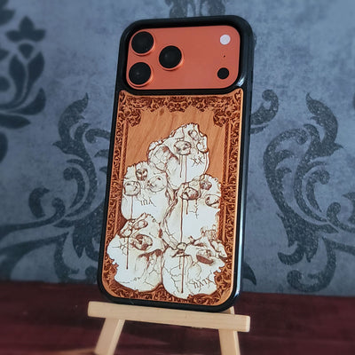 iPhone & Samsung Galaxy Wood Phone Case -Artwork "The Pile" Hand Painted