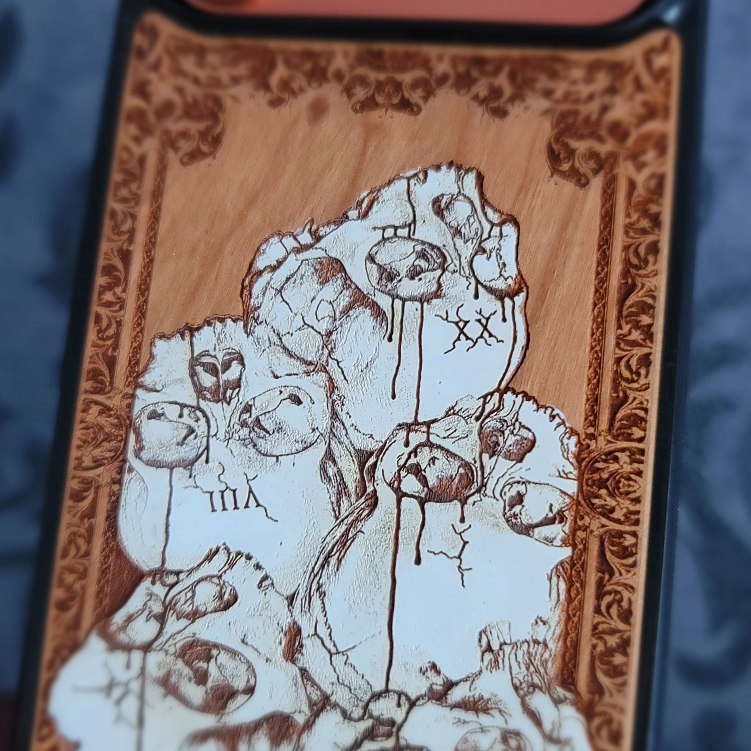 iPhone & Samsung Galaxy Wood Phone Case -Artwork "The Pile" Hand Painted