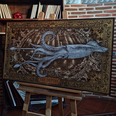 Squid - The Depths - Mega Large - 4 Wood Pieces