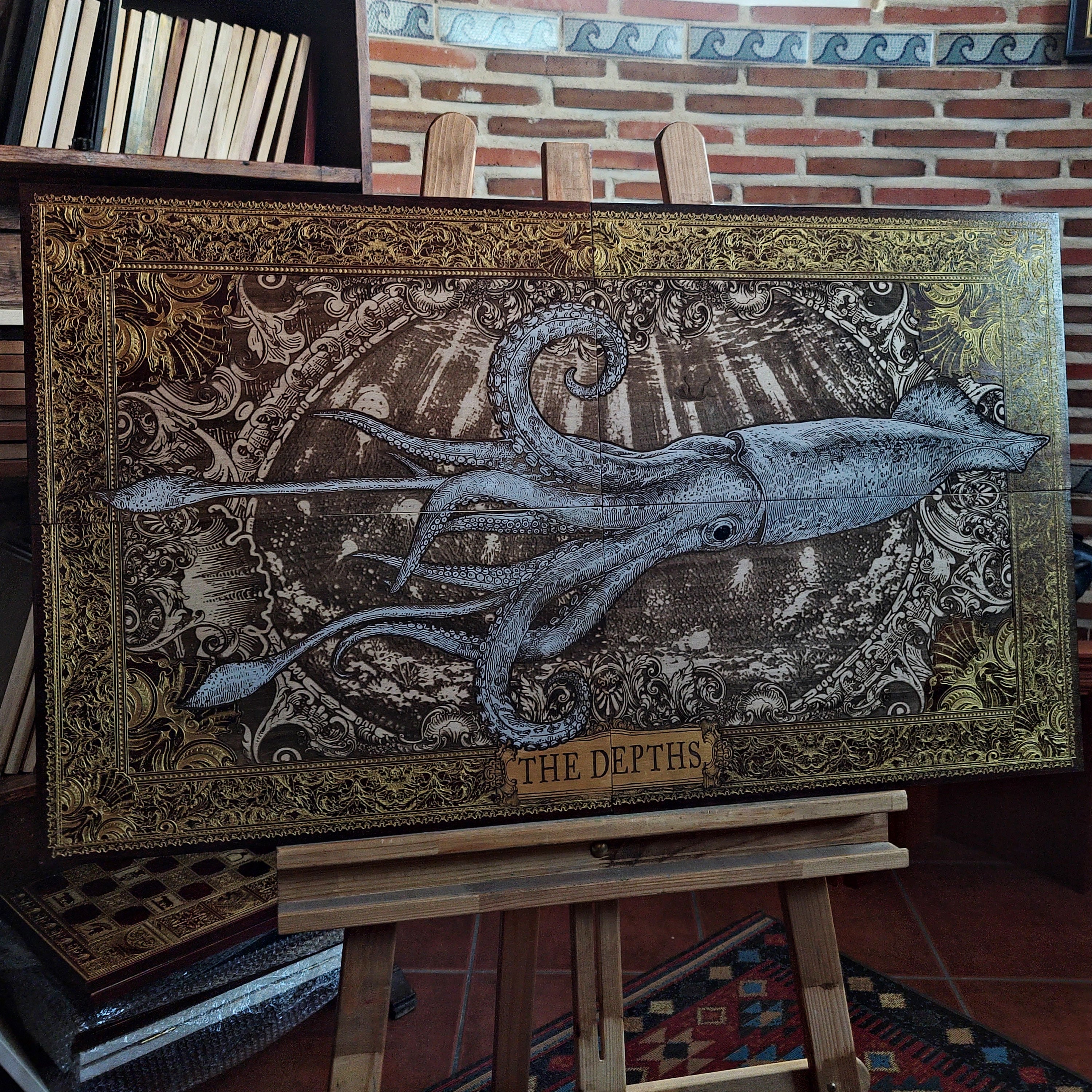 Squid - The Depths - Mega Large - 4 Wood Pieces