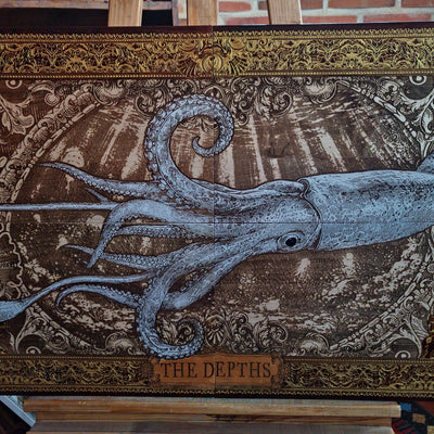 Squid - The Depths - Mega Large - 4 Wood Pieces