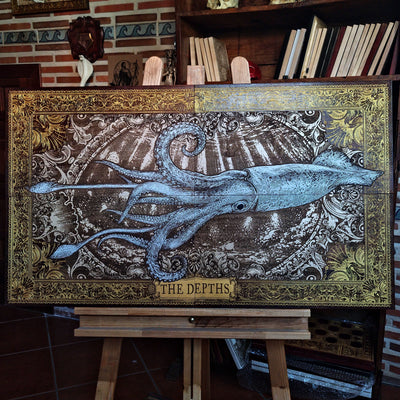 Squid - The Depths - Mega Large - 4 Wood Pieces
