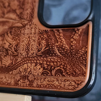 Squid Wood Phone Case