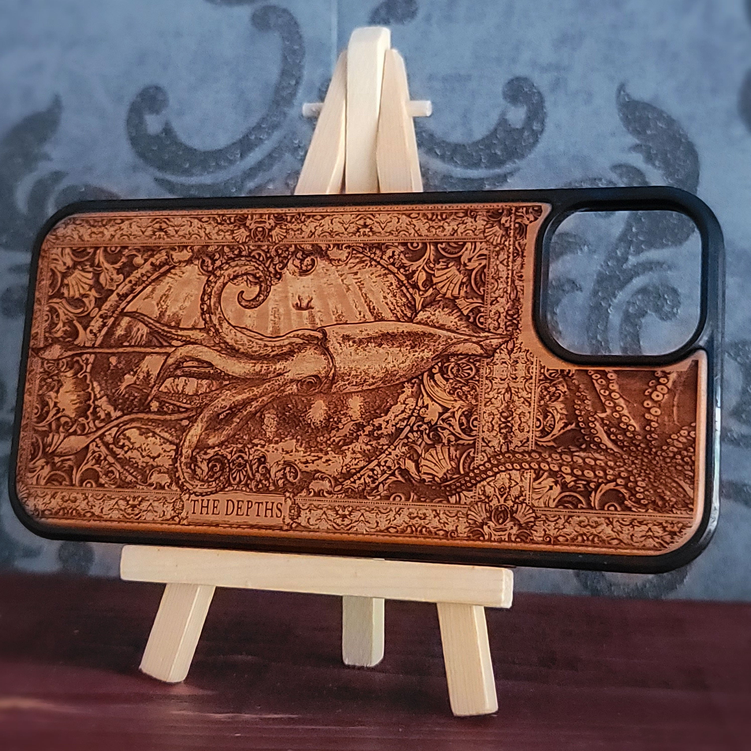 Squid Wood Phone Case