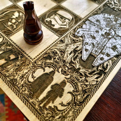 Sci Fi Star Wars  Chess Board - Tournament Size