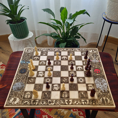 Sci Fi Star Wars  Chess Board - Tournament Size