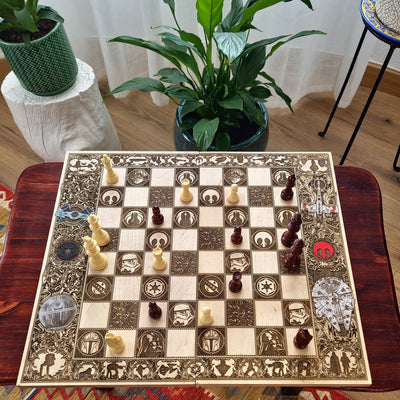 Sci Fi Star Wars  Chess Board - Tournament Size
