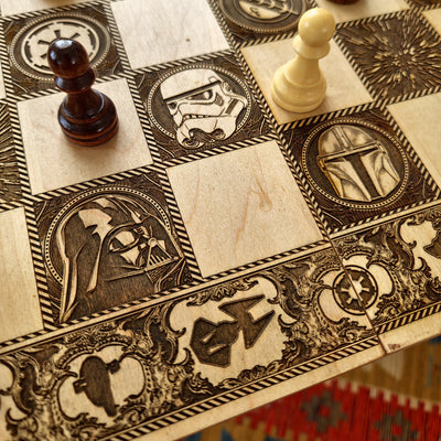 Sci Fi Star Wars  Chess Board - Tournament Size