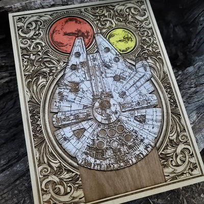 Handmade wooden artwork 'nan' – wood gift for 5 year anniversary, wedding present, gift for him or her, romantic handcrafted decor