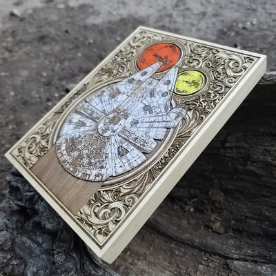 Handmade wooden artwork 'nan' – wood gift for 5 year anniversary, wedding present, gift for him or her, romantic handcrafted decor