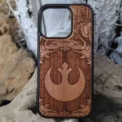 Rebel Star Wars - Wood Phone Case Star Wars engraved wood phone case