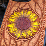 Load image into Gallery viewer, iPhone &amp; Samsung Galaxy Wood Phone Case -Artwork &quot;Sunflower&quot; Hand Painted
