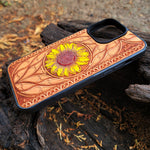 Load image into Gallery viewer, iPhone &amp; Samsung Galaxy Wood Phone Case -Artwork &quot;Sunflower&quot; Hand Painted
