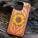 Load image into Gallery viewer, iPhone &amp; Samsung Galaxy Wood Phone Case -Artwork &quot;Sunflower&quot; Hand Painted
