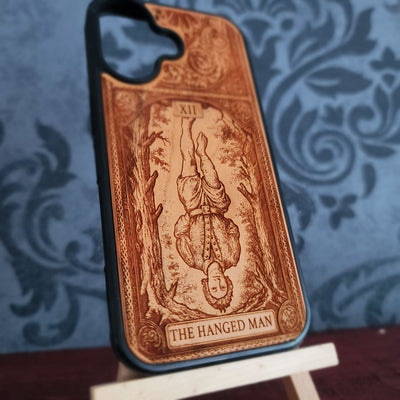 The Hanged Man Tarot Card Wood Phone Case