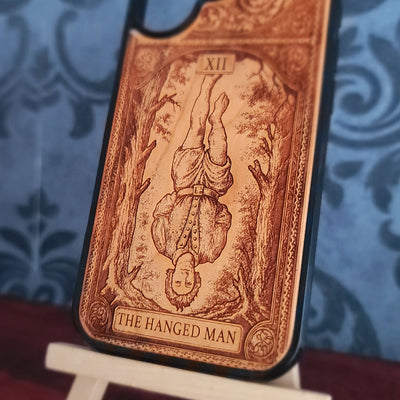 The Hanged Man Tarot Card Wood Phone Case
