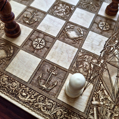 The Kraken vs Ship Chess Board