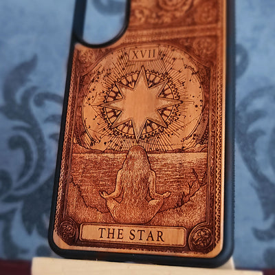 The Star Tarot Card Wood Phone Case