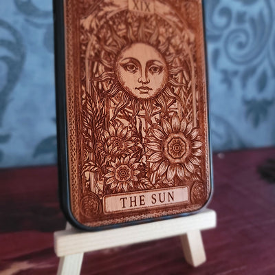 The Sun Tarot Card Wood Phone Case