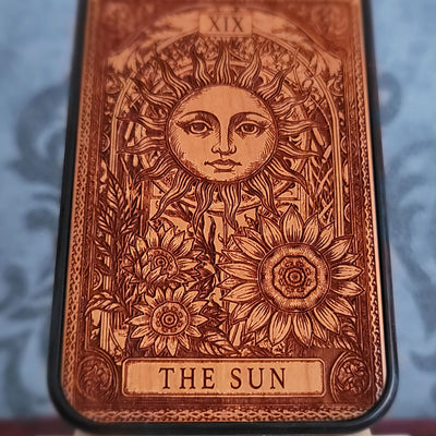 The Sun Tarot Card Wood Phone Case