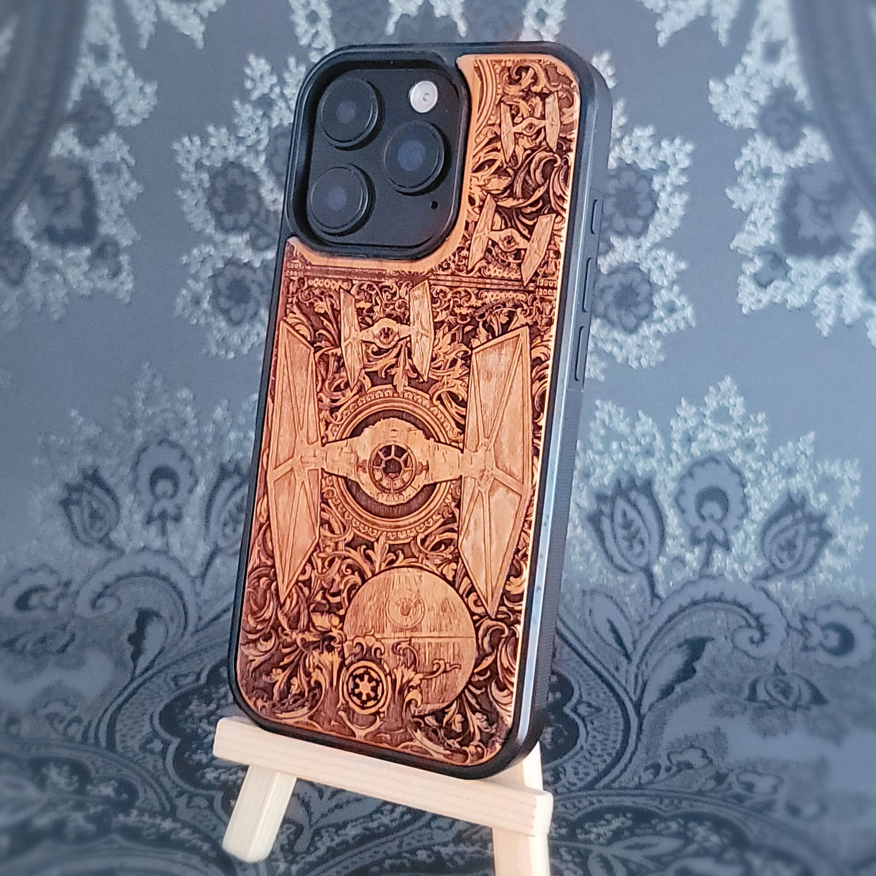 TIE Fighter Star Wars - Wood Phone Case