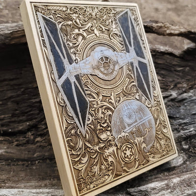 Handmade wooden artwork 'nan' – wood gift for 5 year anniversary, wedding present, gift for him or her, romantic handcrafted decor