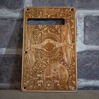 Tie Fighter Star Wars Tremolo Cover for Stratocaster Electric Guitar Star Wars engraved wood phone case