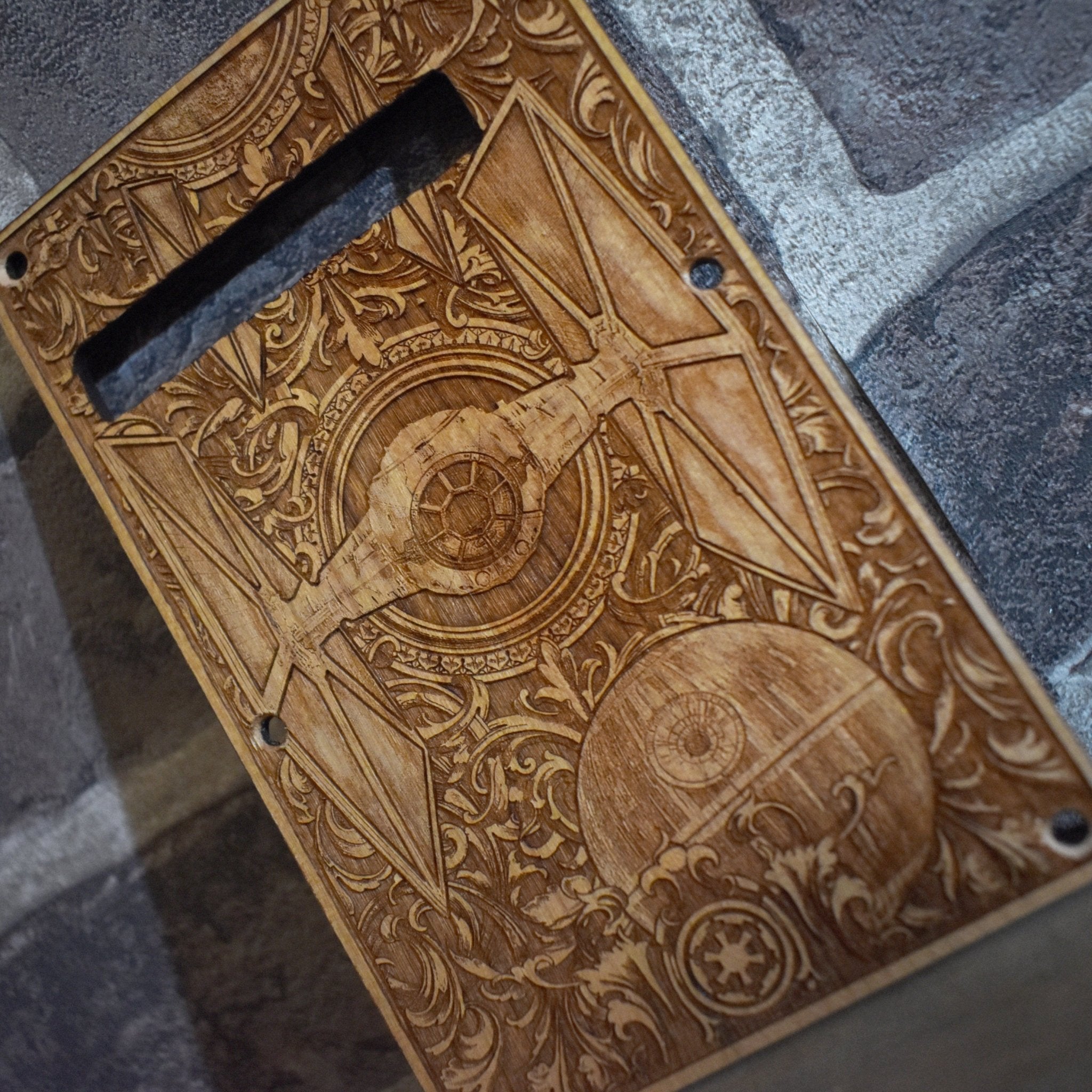 Cubierta de trémolo Tie Fighter Star Wars para guitarra eléctrica Stratocaster