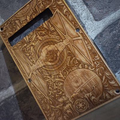 Tie Fighter Star Wars Tremolo Cover for Stratocaster Electric Guitar Star Wars engraved wood phone case