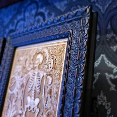 Liebesskelett-Paar – Bis dass der Tod uns scheidet – personalisiert mit Namen – Mittel