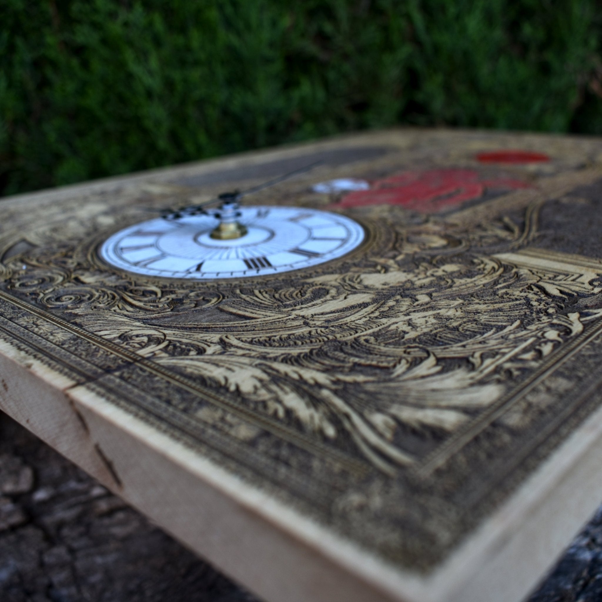 Handmade Gothic Maple Clock – Unique Wedding & Anniversary Gift