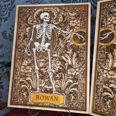 Love Skeleton Couple - Till Death Do Us Part - Personalized with Names - Large Painted
