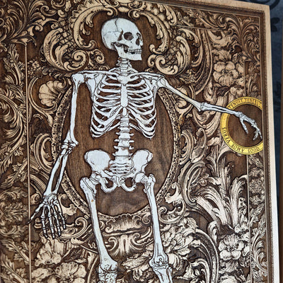 Love Skeleton Couple - Till Death Do Us Part - Personalized with Names - Large Painted