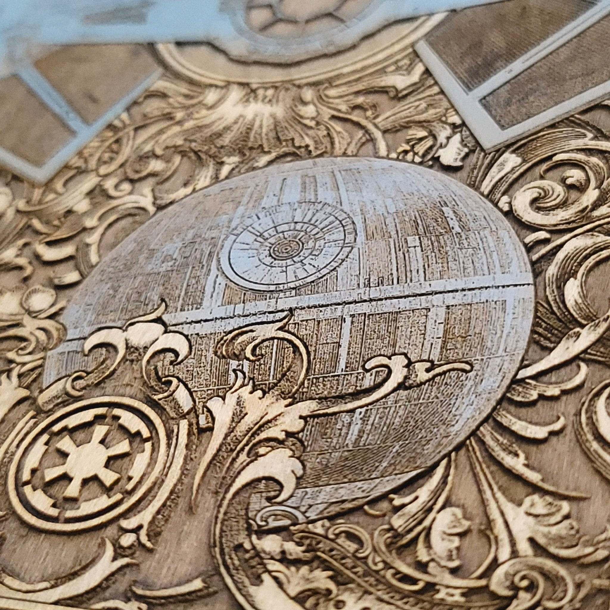 Darth Vader TIE Fighter wooden decor – perfect for home or office