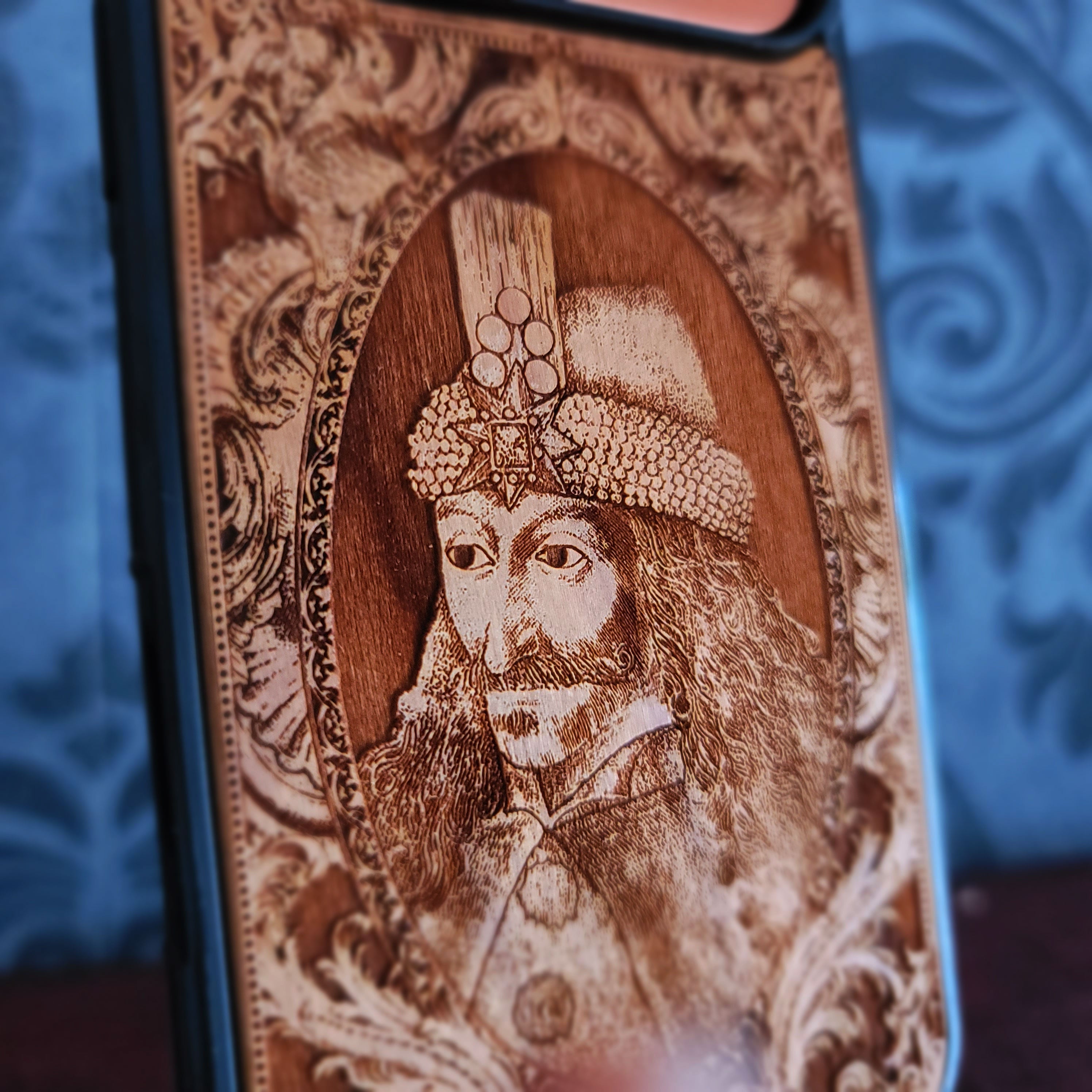 Vlad the Impaler – Dracula Engraved Wood Phone Case